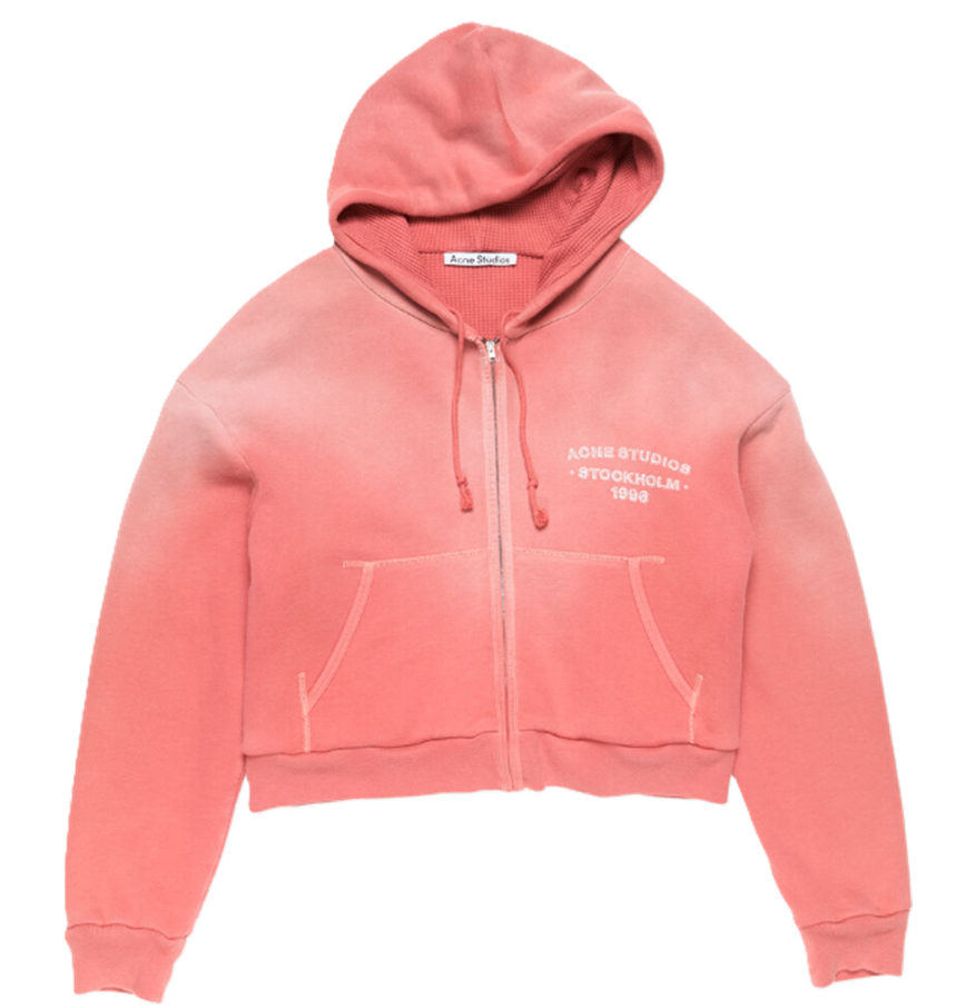  Áo Nữ Acne Sprayed Zip Hoodie 'Red' 