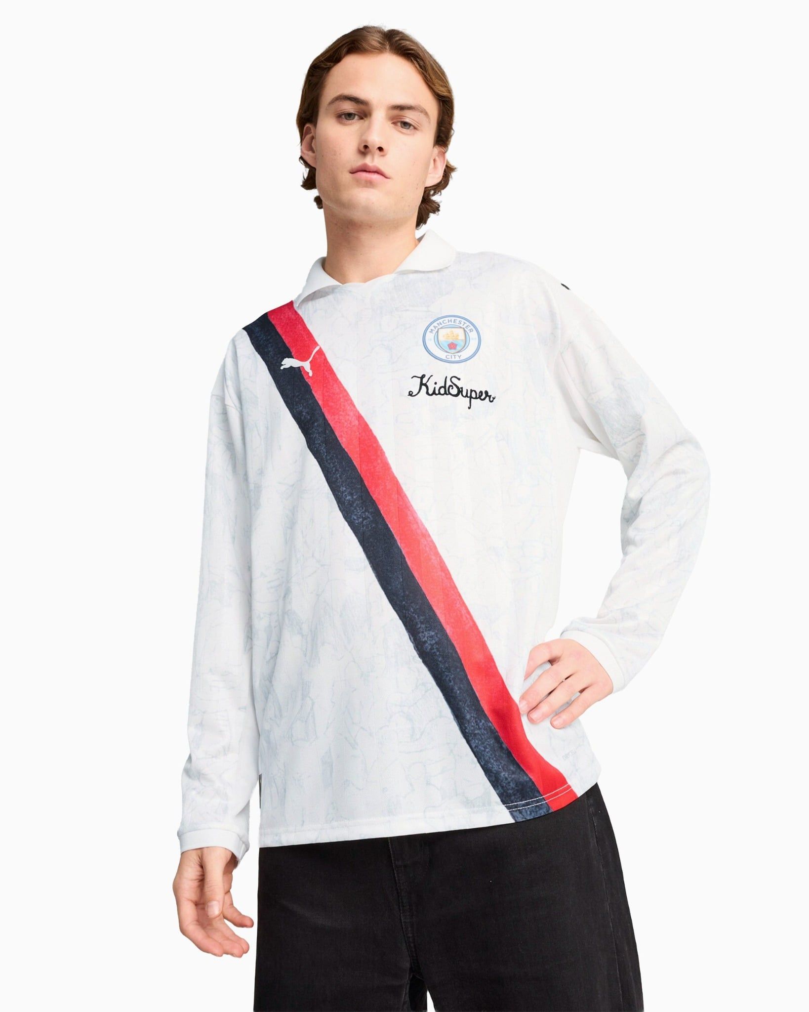  Áo Puma x KidSuper Manchester City Retro Long-Sleeved 