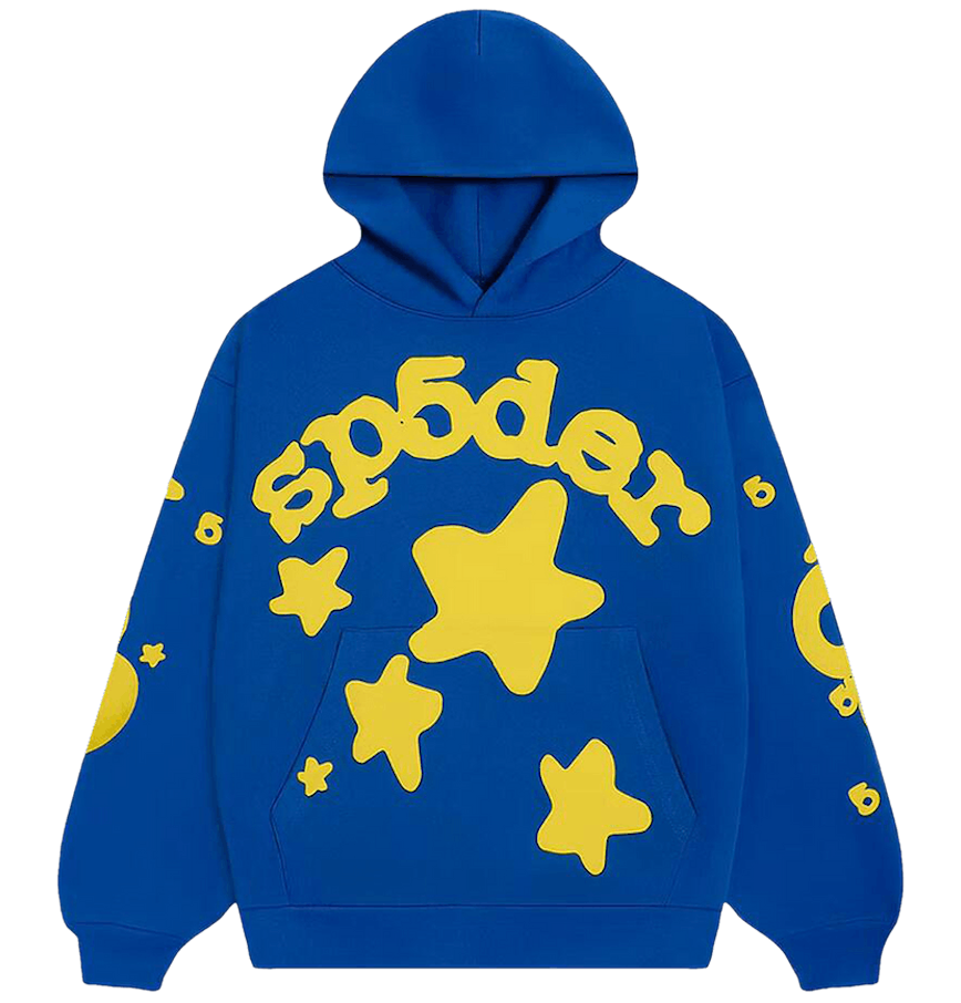  Áo Sp5der Worldwide Beluga Hoodie 'Blue' 