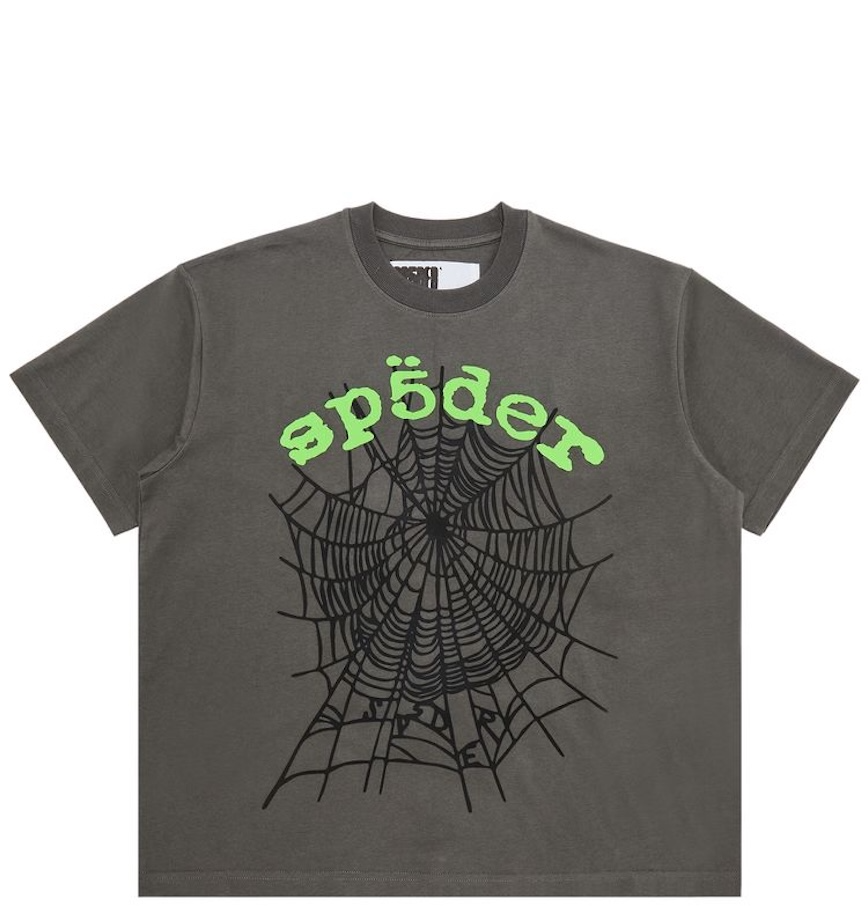  Áo Sp5der Worldwide OG Web V2 Tee 'Slate Grey' 