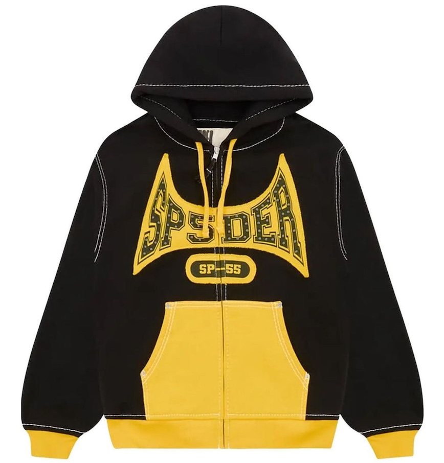  Áo Sp5der Worldwide T&F Zip Hoodie 'Black' 