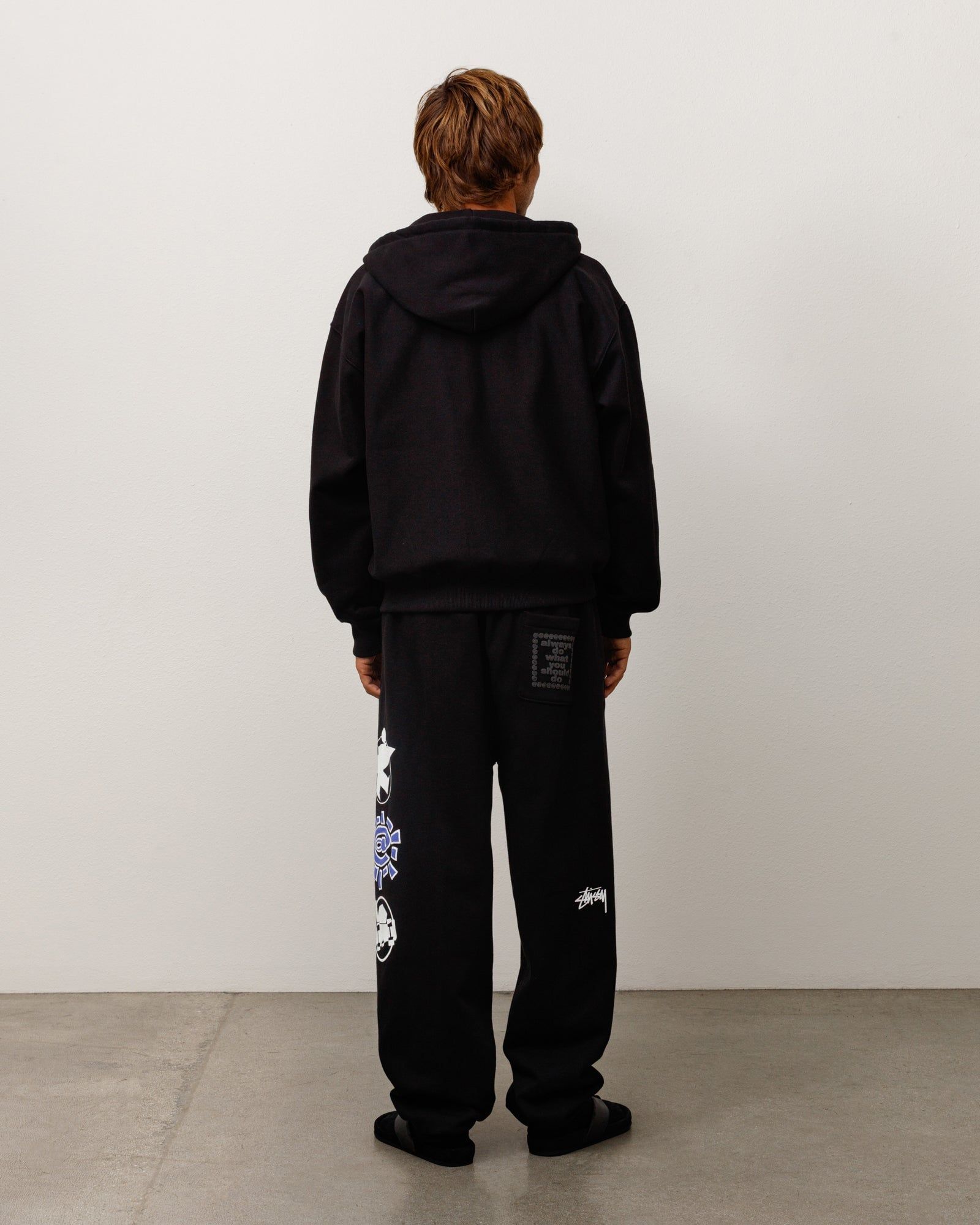  Áo Stussy Always Stack Zip Hoodie 'Black' 