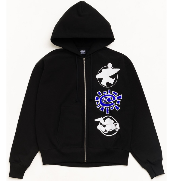  Áo Stussy Always Stack Zip Hoodie 'Black' 
