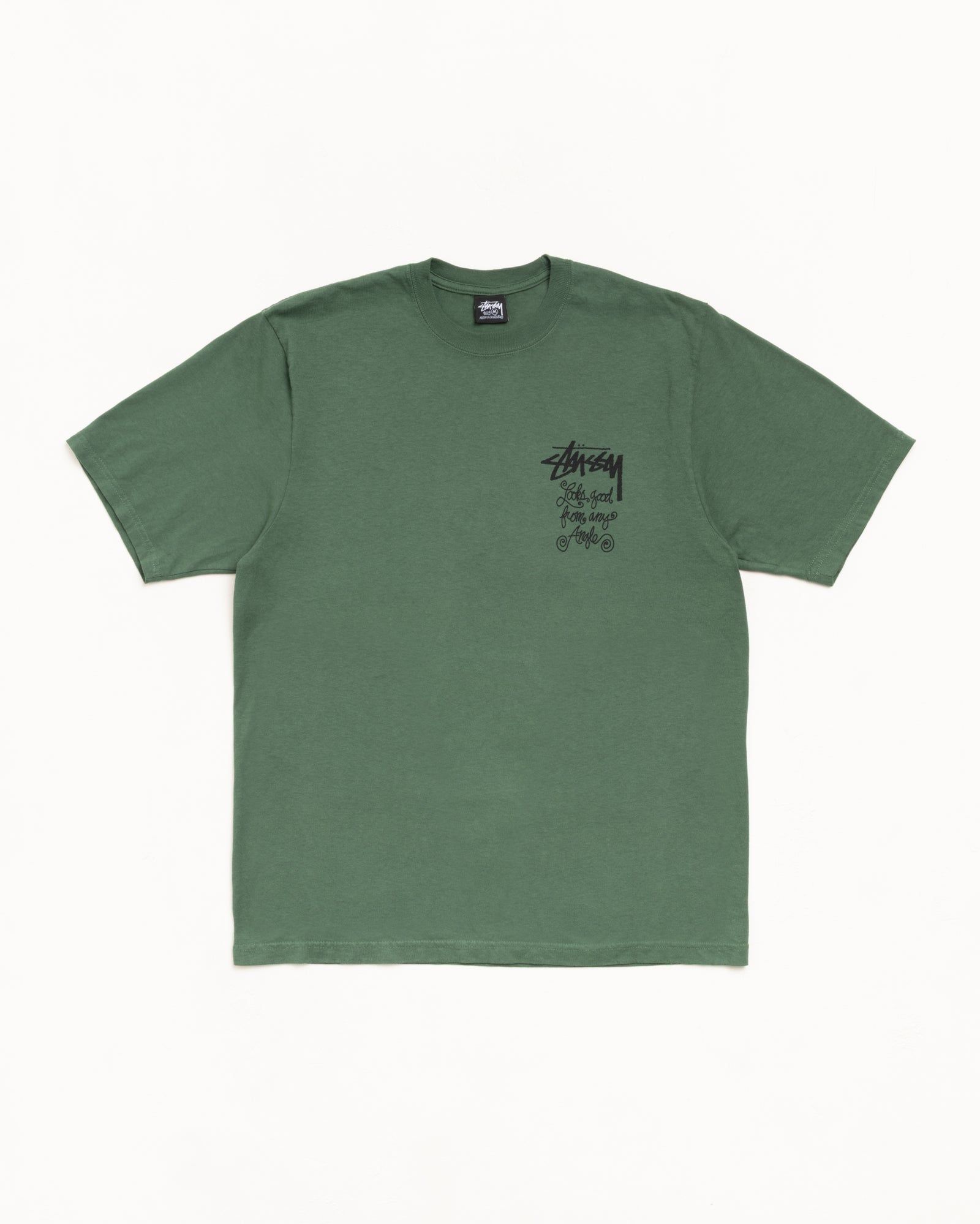  Áo Stussy Any Angle Tee Pigment Dyed 'Pine' 