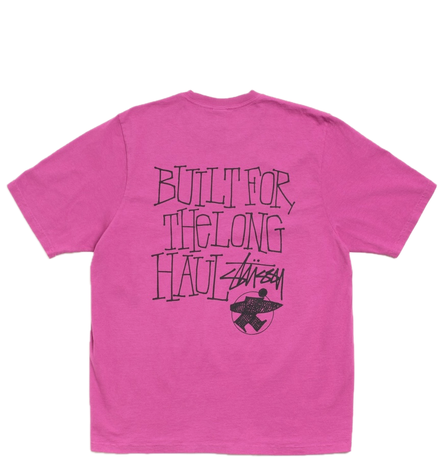  Áo Stussy Long Haul Tee Pigment Dyed 'Berry' 
