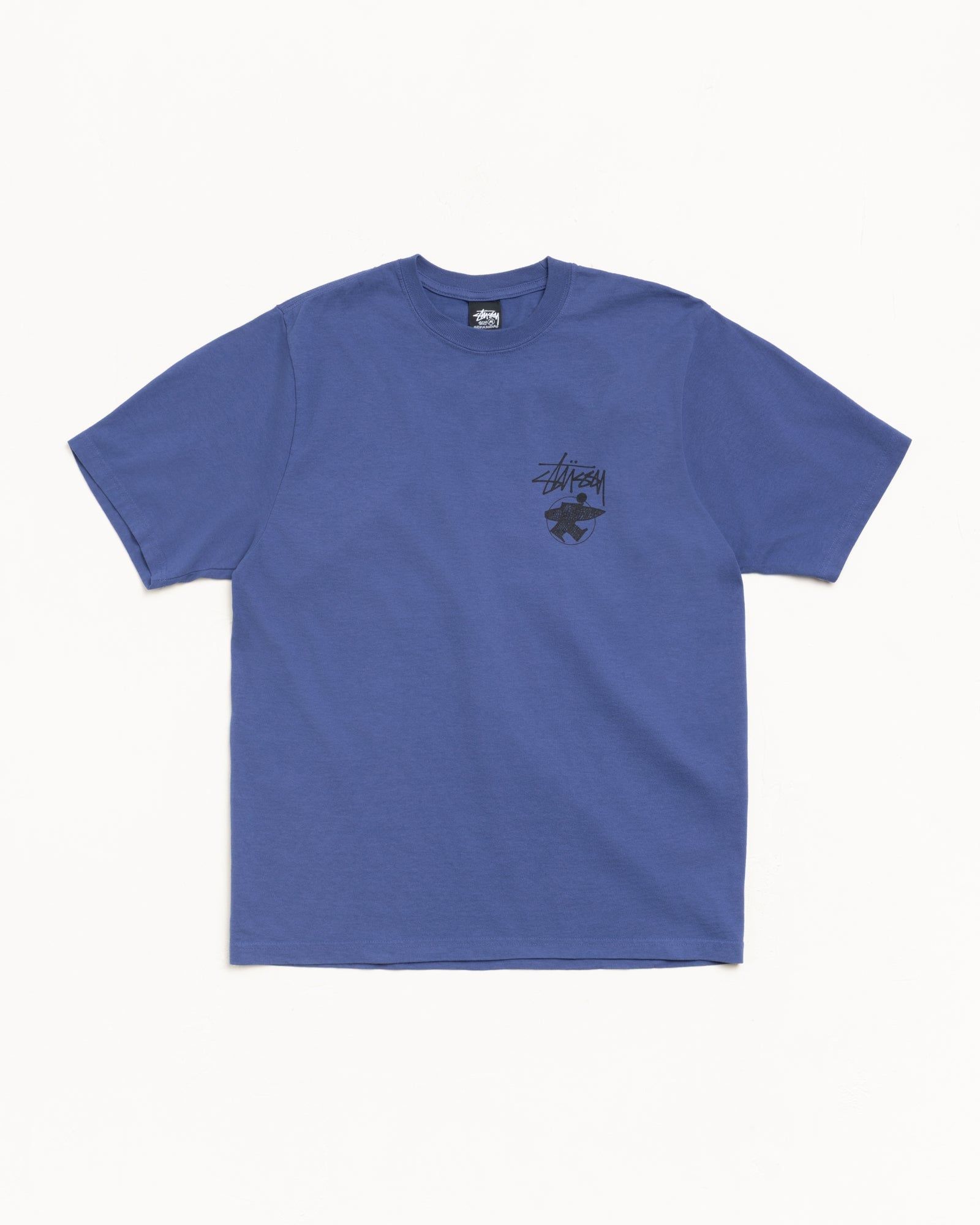  Áo Stussy Long Haul Tee Pigment Dyed 'Indigo' 