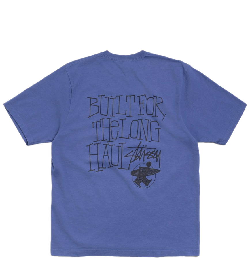  Áo Stussy Long Haul Tee Pigment Dyed 'Indigo' 