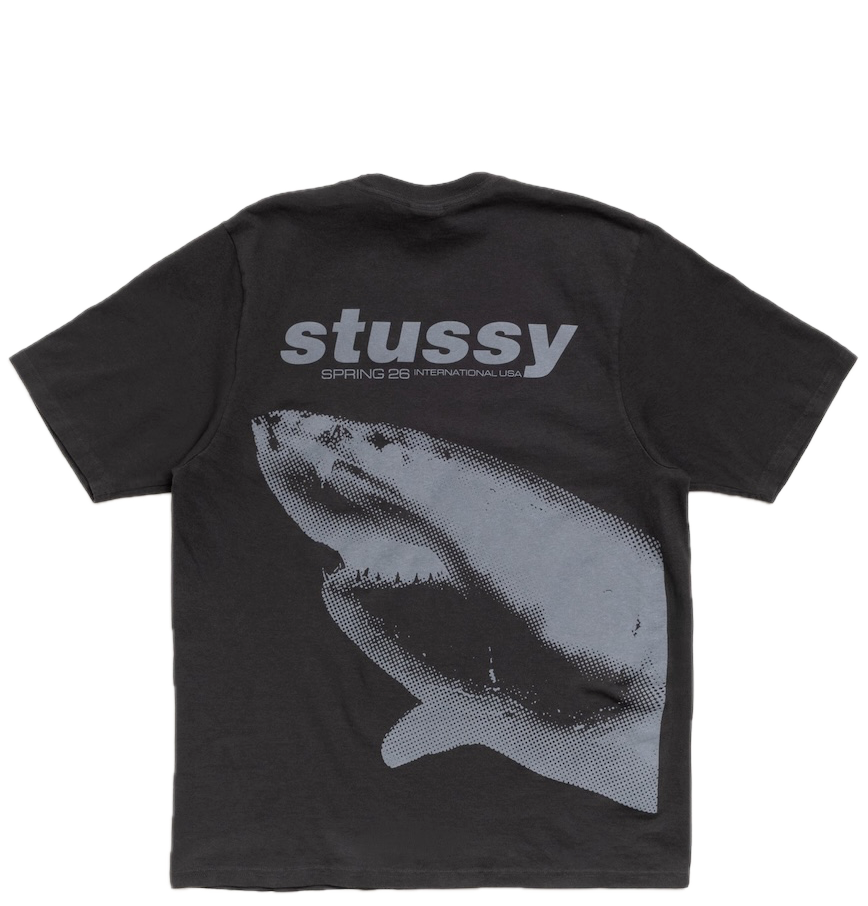  Áo Stussy Shark Tee Pigment Dyed 'Black' 