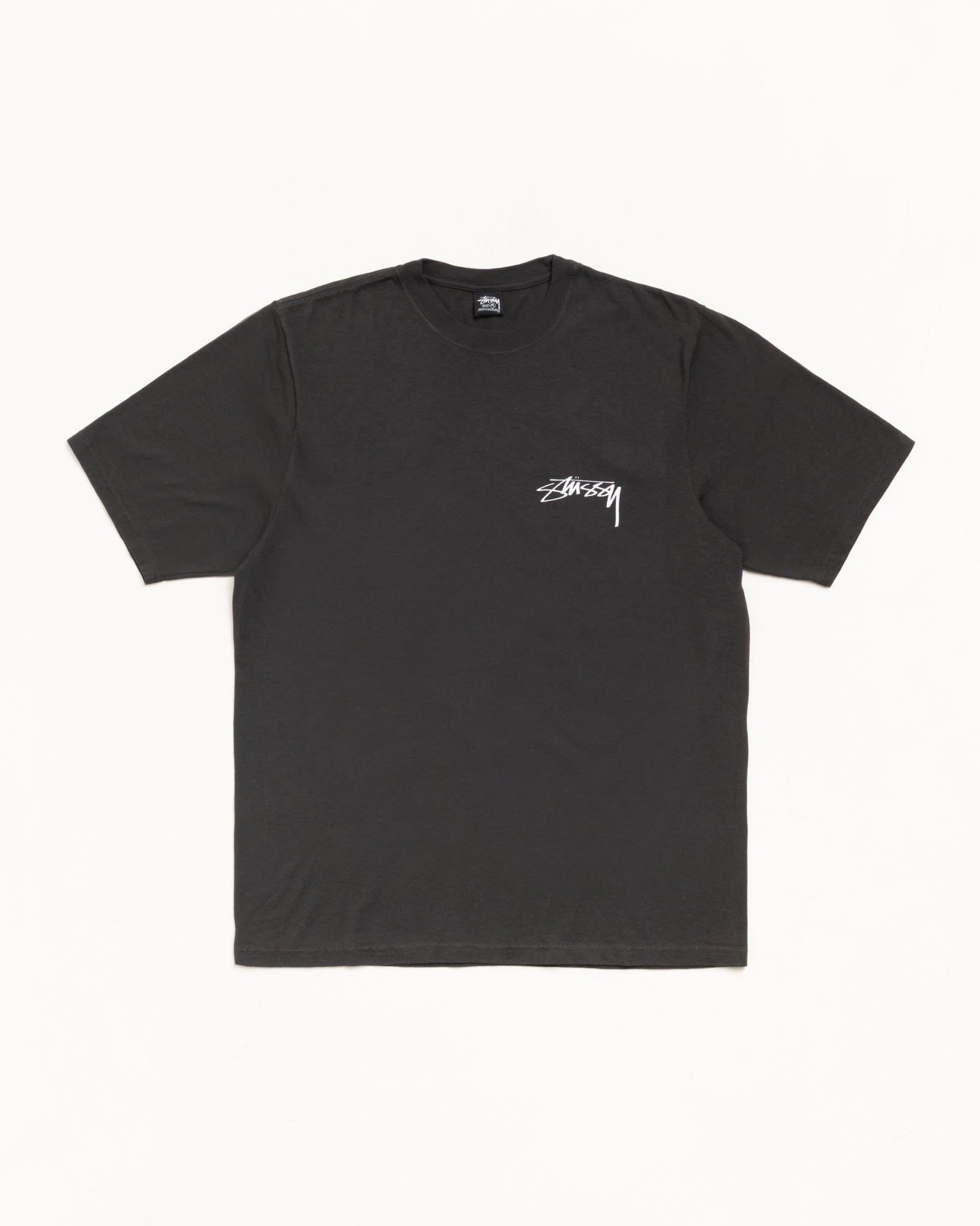  Áo Stussy Skate Stack Tee Pigment Dyed 'Black' 