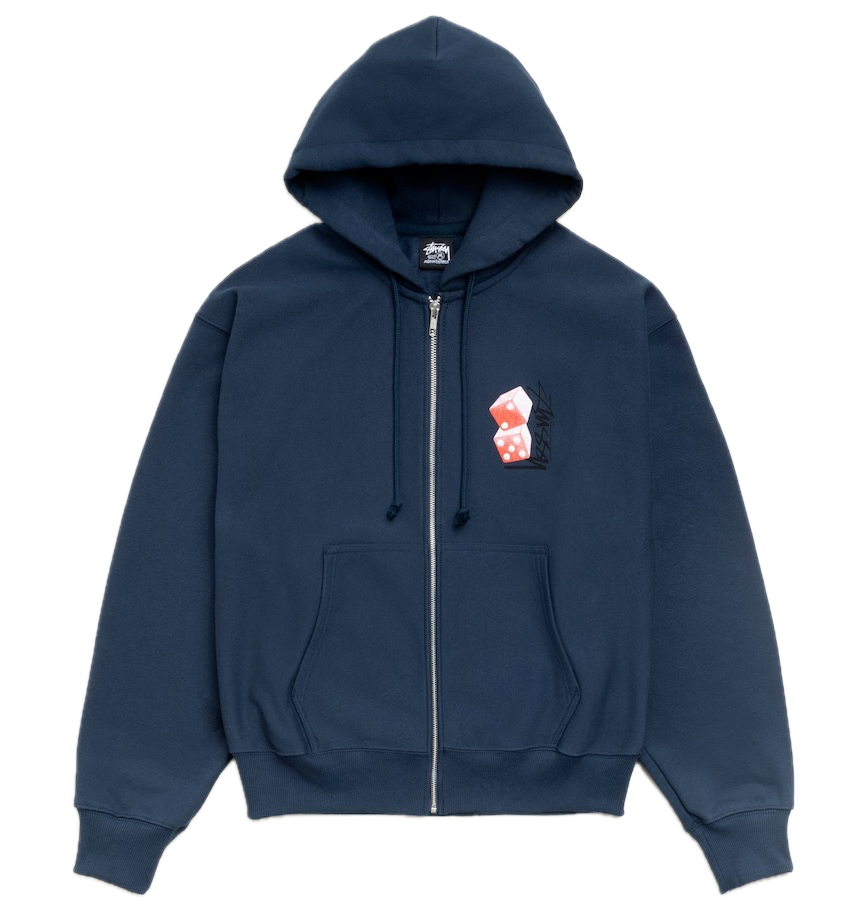  Áo Stussy Tall Dice Zip Hoodie 'Navy' 