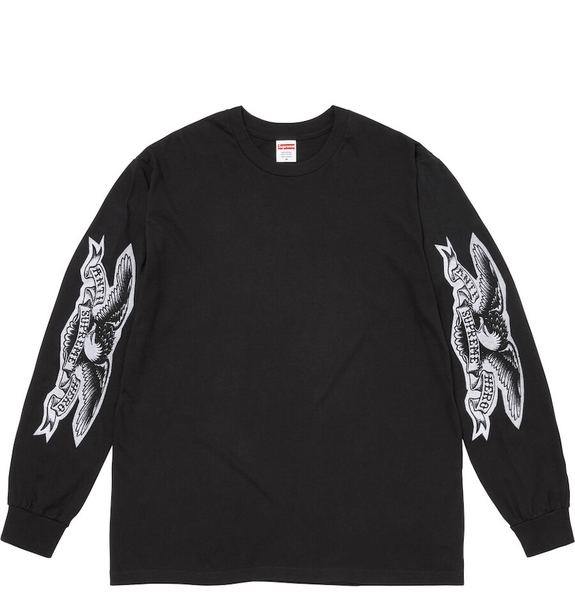  Áo Supreme ANTIHERO® Eagle L/S Tee 'Black' 