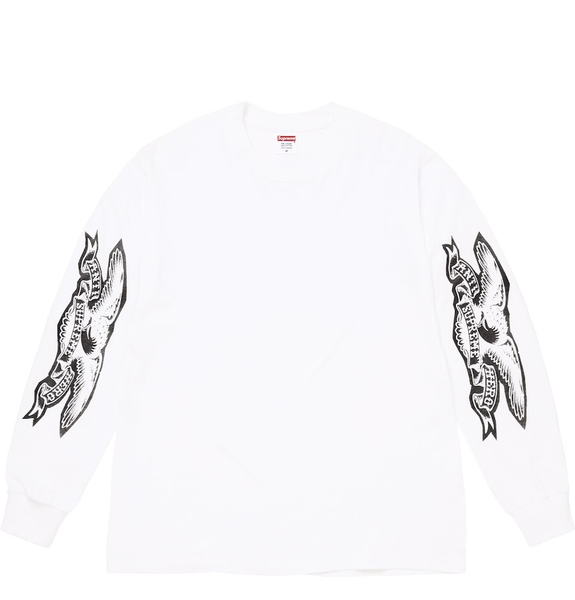  Áo Supreme ANTIHERO® Eagle L/S Tee 'White' 