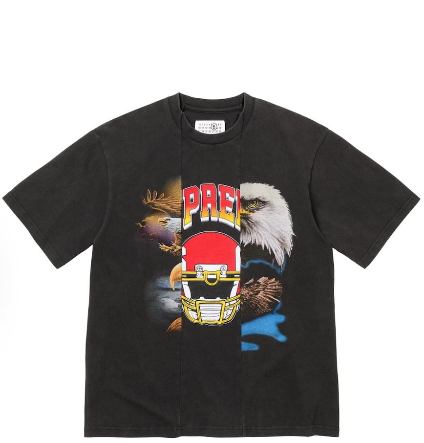  Áo Supreme × MM6 Maison Margiela SplitS/STop 'Black' 
