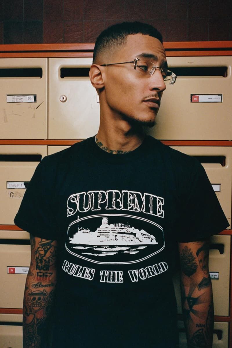  Áo Supreme x Corteiz FW23 Rules The World Tee 'Black' 