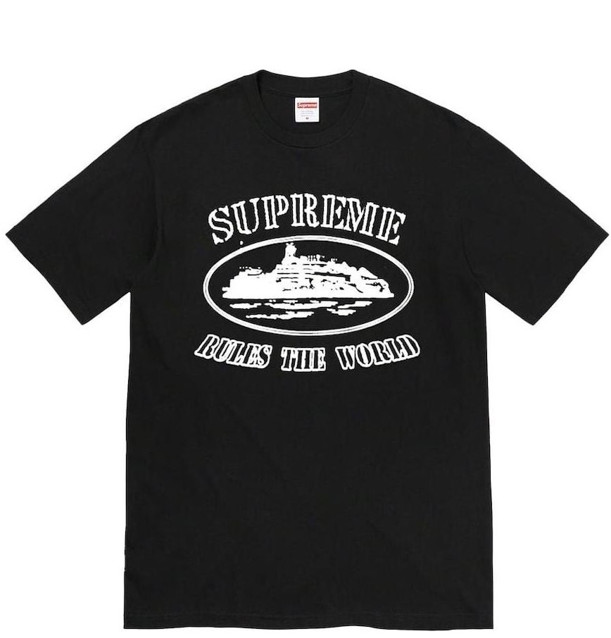  Áo Supreme x Corteiz FW23 Rules The World Tee 'Black' 
