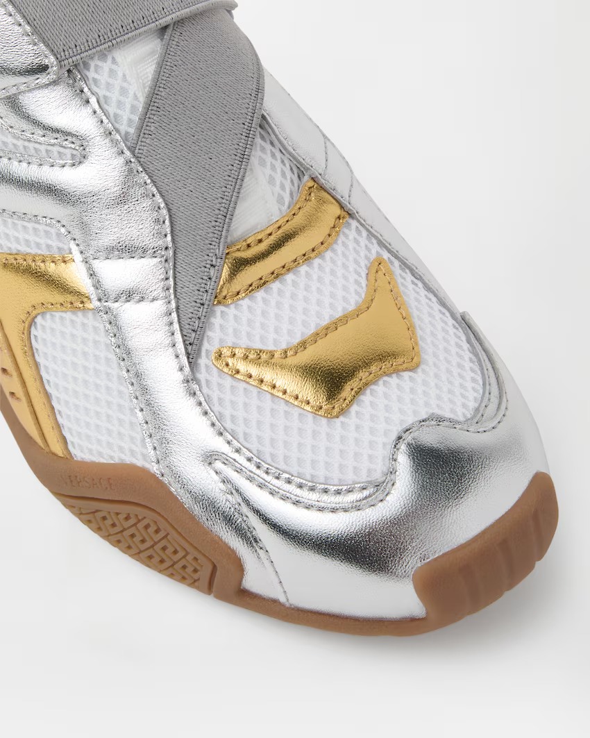  Giày Nữ Versace Galaxia Trainers 'Metallic Silver' 