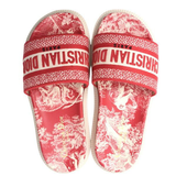  Dép Nữ Dior Dway Mule Embroidery Sandals 'Red' 