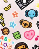  Balo Bape Baby Milo Friends Large Backpack 'Pink' 