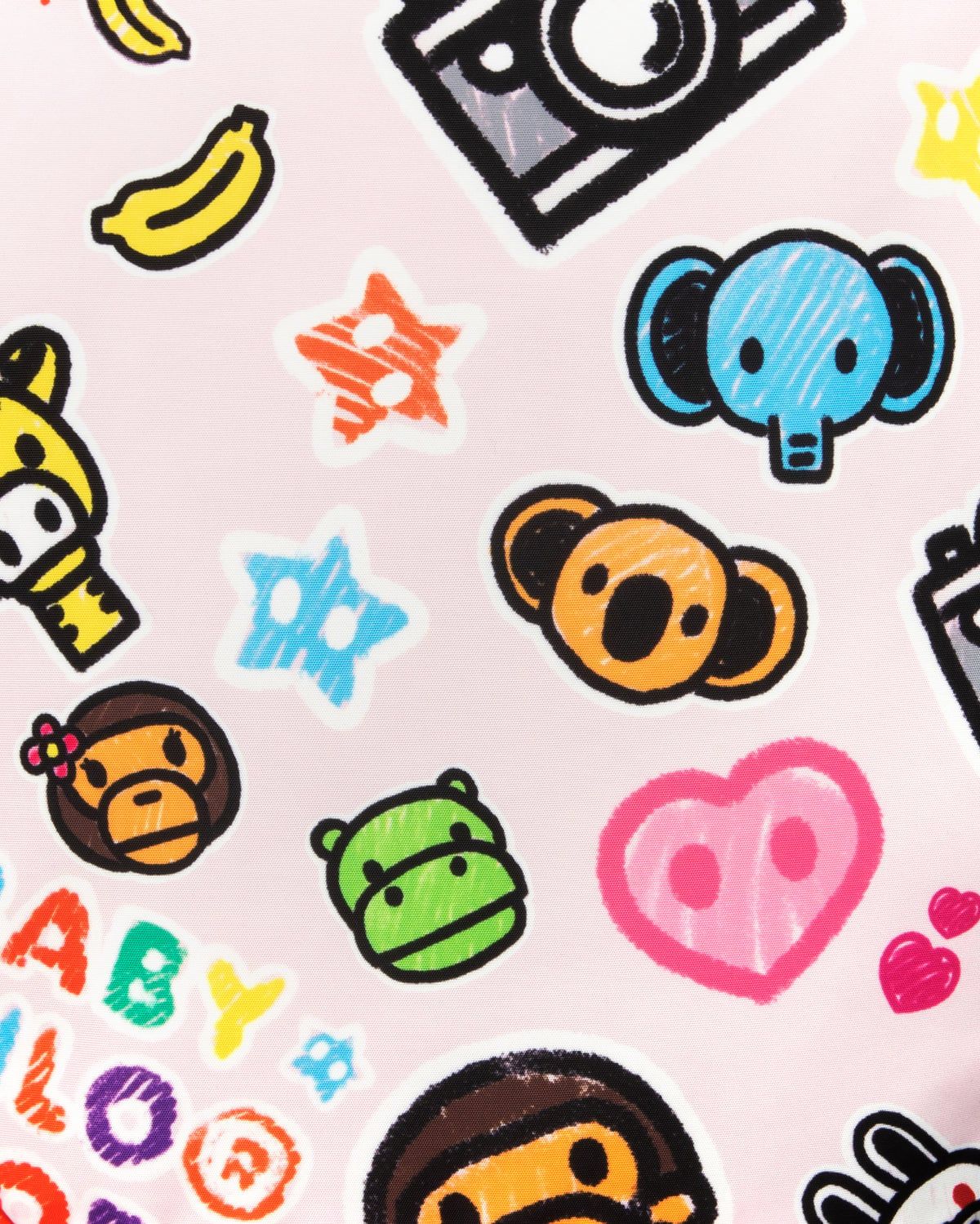  Balo Bape Baby Milo Friends Large Backpack 'Pink' 