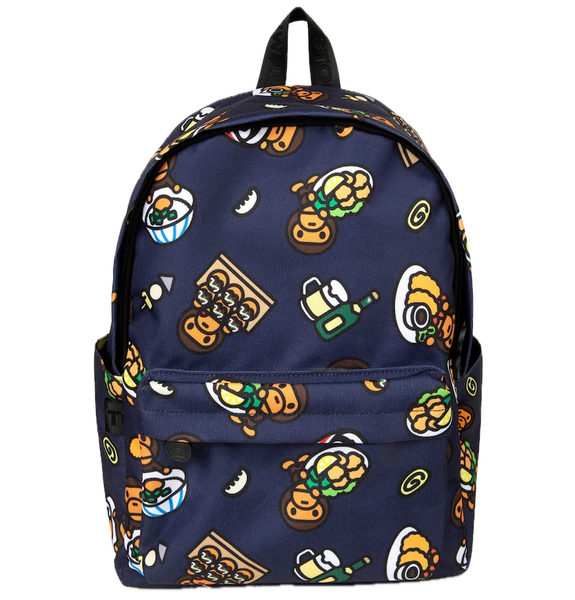  Balo Bape Baby Milo Print Medium Backpack 'Navy' 
