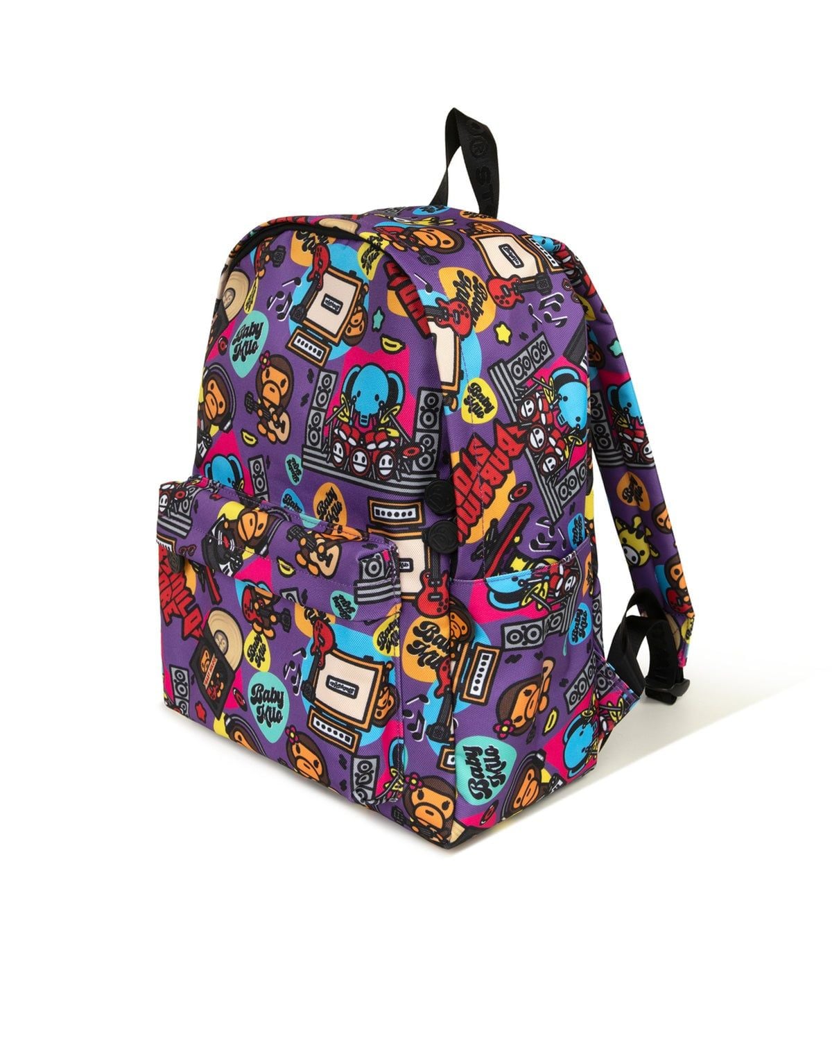 Balo Bape Baby Milo Print Medium Backpack 'Purple' 