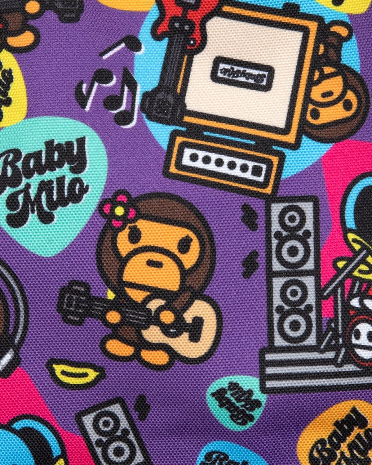  Balo Bape Baby Milo Print Medium Backpack 'Purple' 