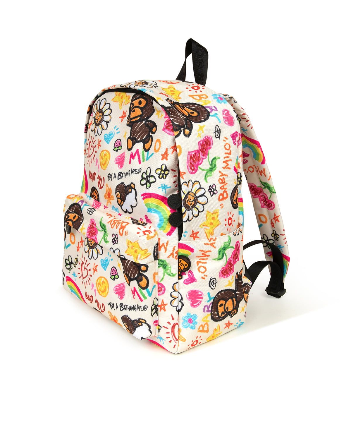  Balo Bape Baby Milo Print Medium Backpack 'White' 