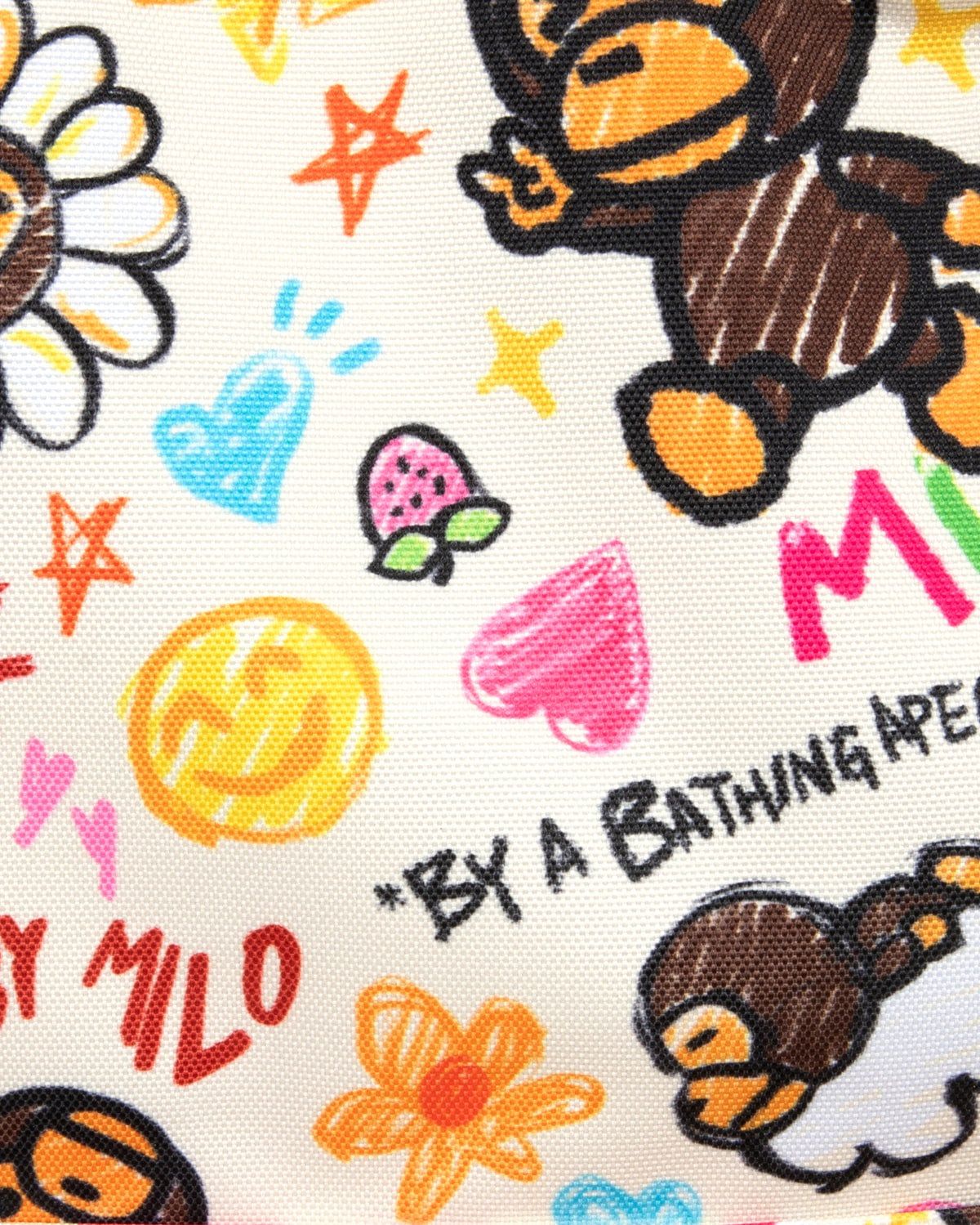  Balo Bape Baby Milo Print Medium Backpack 'White' 