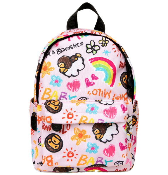  Balo Bape Graphic Small Backpack 'Pink' 