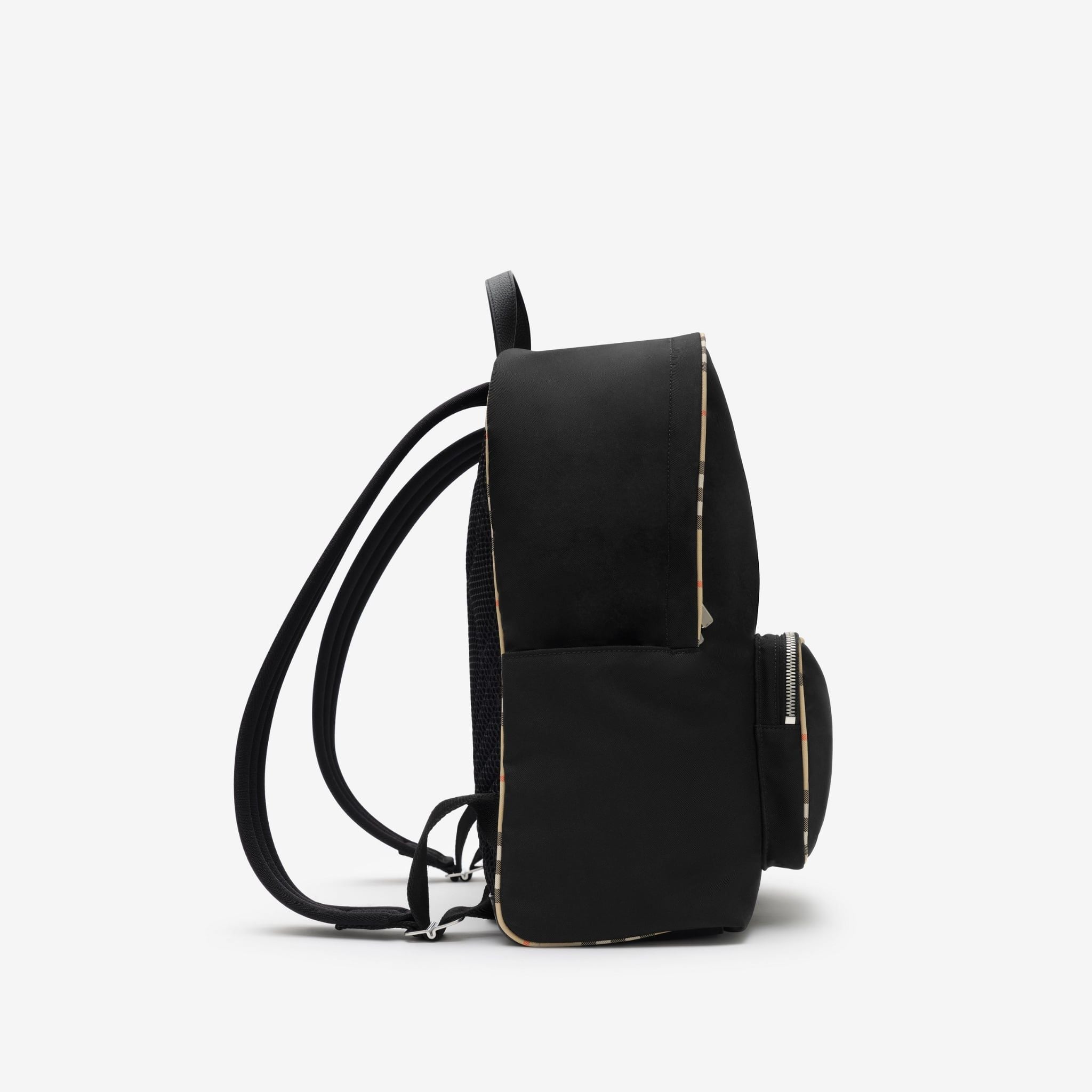  Balo Burberry Check Trim Backpack 'Black' 
