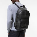  Balo Burberry City Check Zip Backpack 'Iron Grey' 