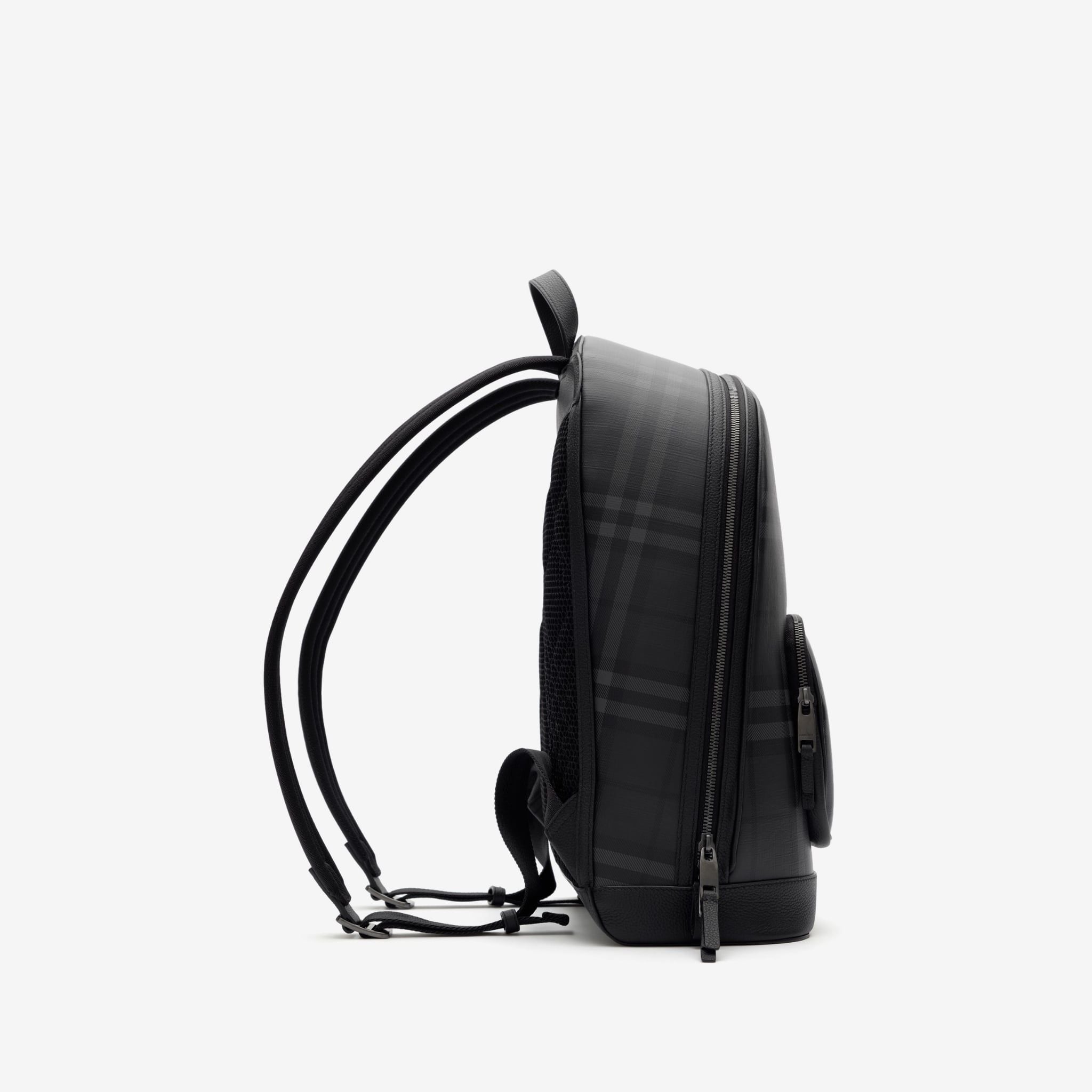  Balo Burberry City Check Zip Backpack 'Iron Grey' 