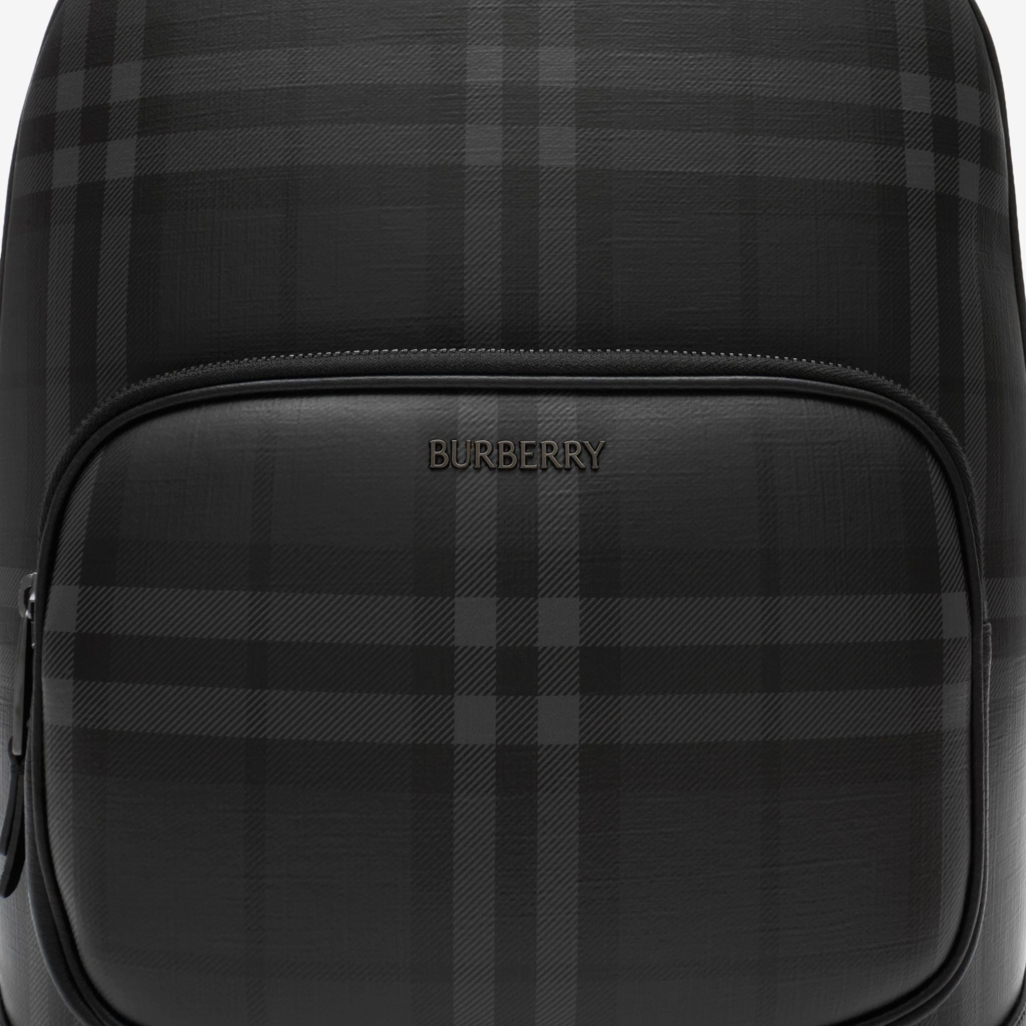  Balo Burberry City Check Zip Backpack 'Iron Grey' 