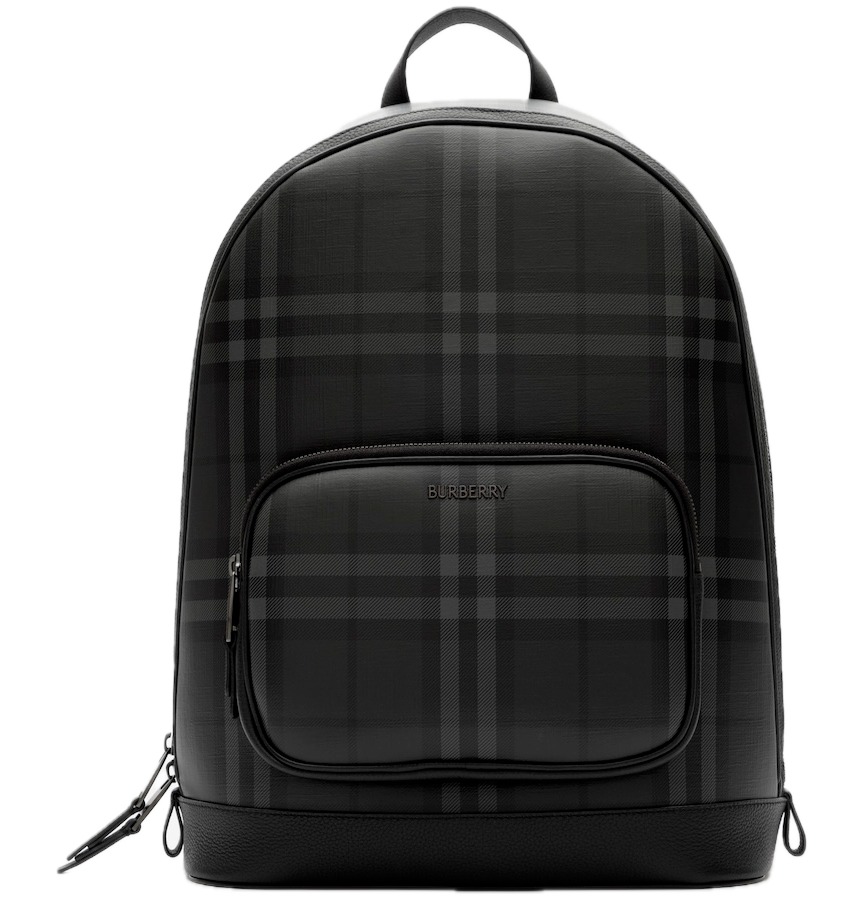  Balo Burberry City Check Zip Backpack 'Iron Grey' 