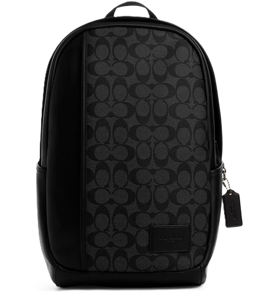  Balo Coach Edge Backpack In Signature 'Black' 