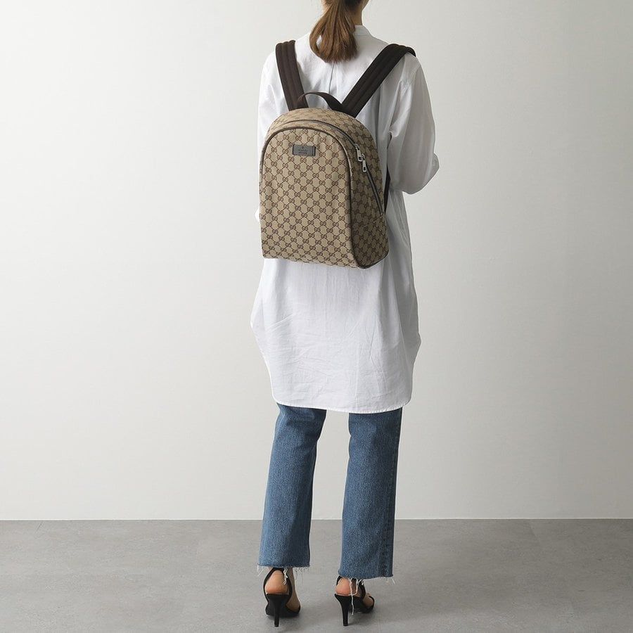  Balo Gucci GG Supreme Logo Backpack 'Beige' 