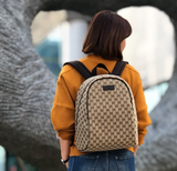  Balo Gucci GG Supreme Logo Backpack 'Beige' 