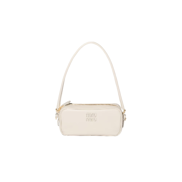  Túi Nữ Miu Miu Leather Pouch 'Chalk White' 