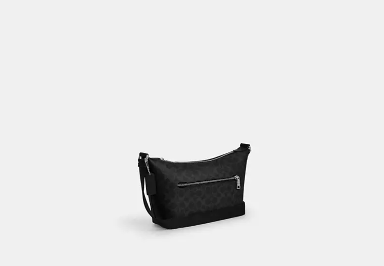  Túi Nữ Coach Crossbody Pouch Signature Canvas ‘Black’ 