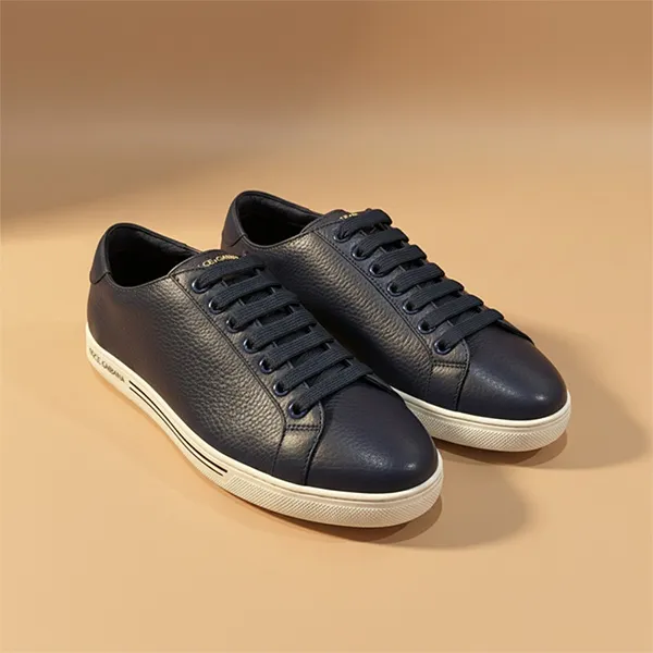  Giày Nam Dolce & Gabbana Navy Calf Leather 'Navy' 