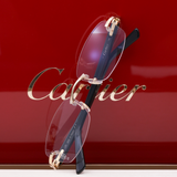  Kính Nữ Cartier Eyeglasses 'Gold' 