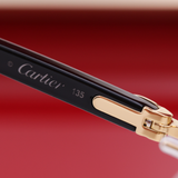  Kính Nữ Cartier Eyeglasses 'Gold' 
