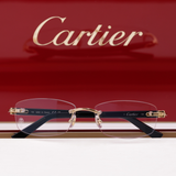  Kính Nữ Cartier Eyeglasses 'Gold' 