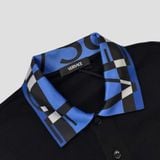  Áo Nam Versace Patterned Collar Logo 'Black' 
