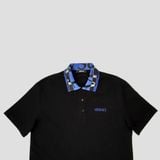  Áo Nam Versace Patterned Collar Logo 'Black' 