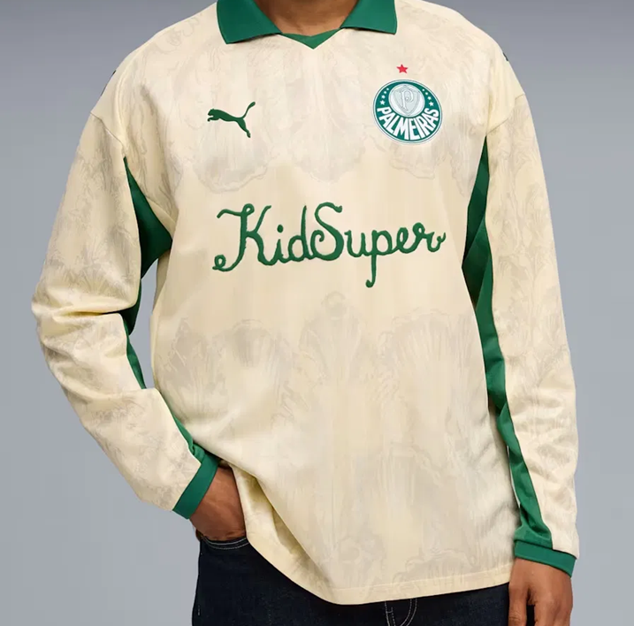  Áo Puma Palmeiras x KidSuper LS Retro 'Alpine Snow Vine' 