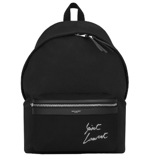  Balo Saint Laurent Embroidered City Backpack 'Black' 