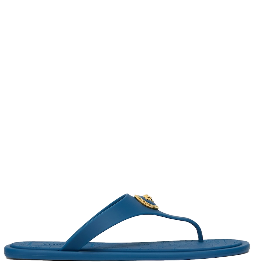  Dép Nữ Versace Alia Rubber Flat Sandals 'Blue' 