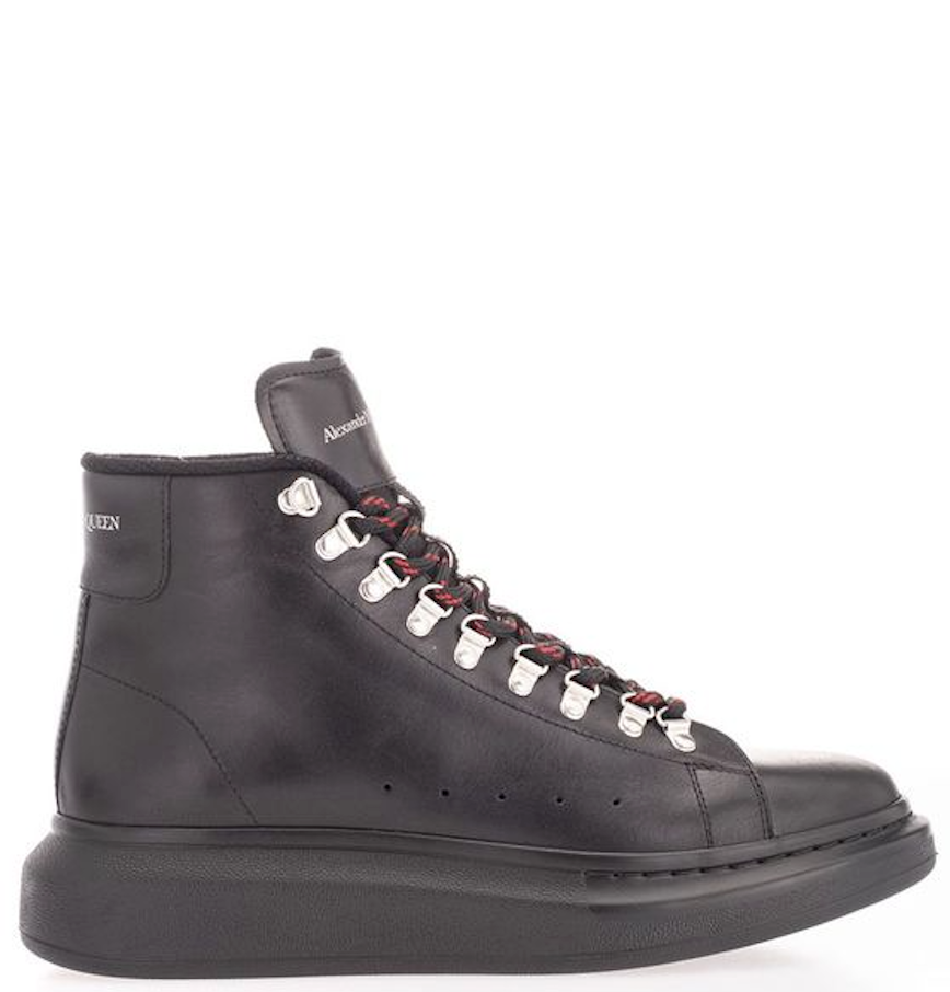  Giày Nam Alexander McQueen Hi Top Sneakers 'Black' 