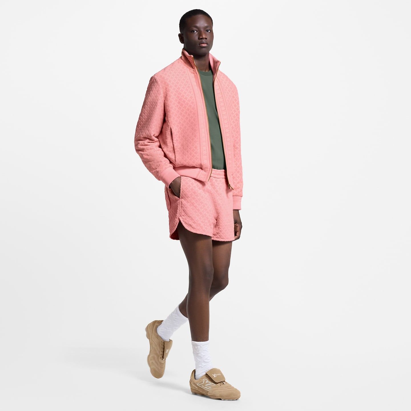  Giày Nam Louis Vuitton LV Footprint Soccer Trainers 'Biege' 